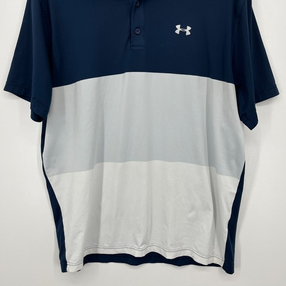 Under Armour Polo Shirt Men's Size XL Blue The Playoff Polo‎ Short Sleeve Golf - Picture 3 of 12